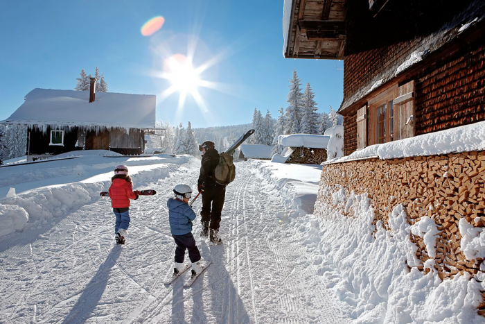 Skifahren Familie