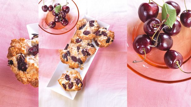 Haferflocken-Kirsch-Cookies mit weißer Schokolade - maxima