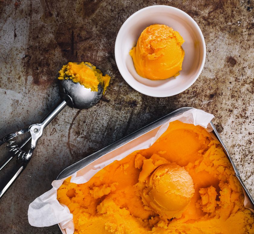 Karotten-Eiscreme mit Ingwer - maxima